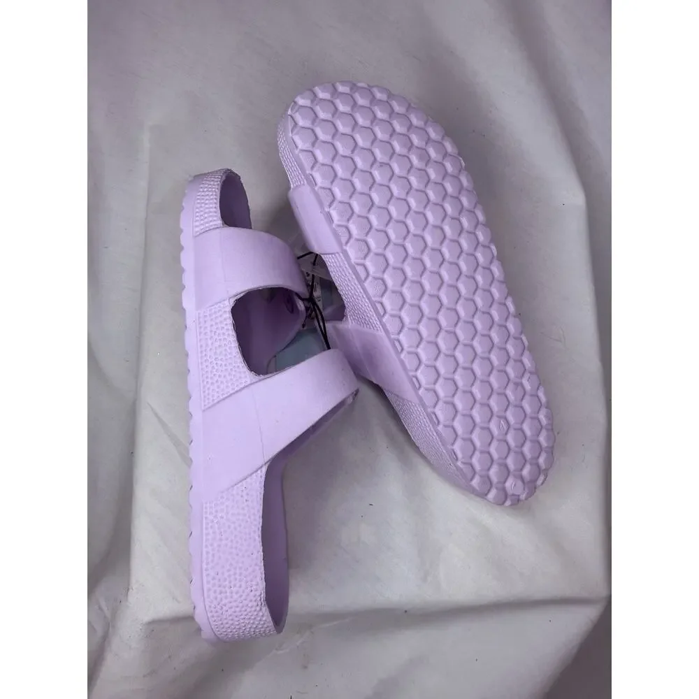 Cat & Jack Kids' Noa Footbed Sandals, Lavender, Size 4, NWT